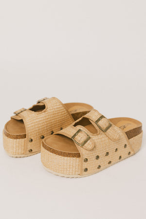 Aurora Woven Platform Sandals