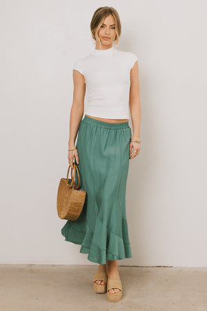 Amara Maxi Skirt in Teal