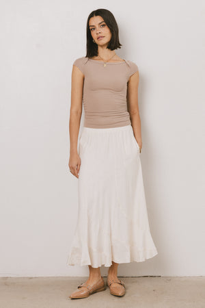 Amara Maxi Skirt in Ivory