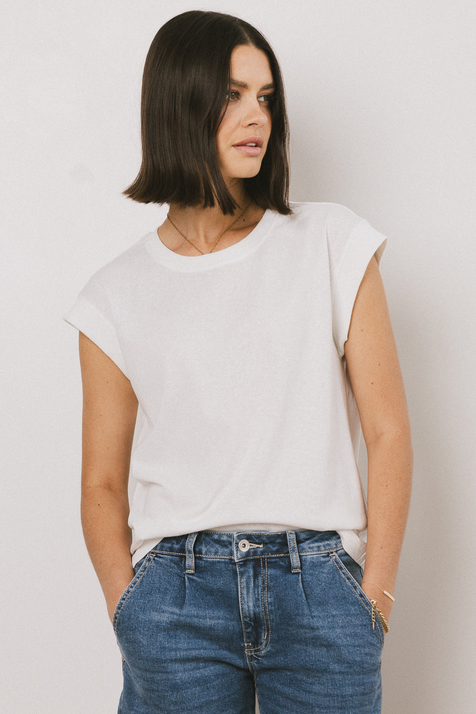top in white 