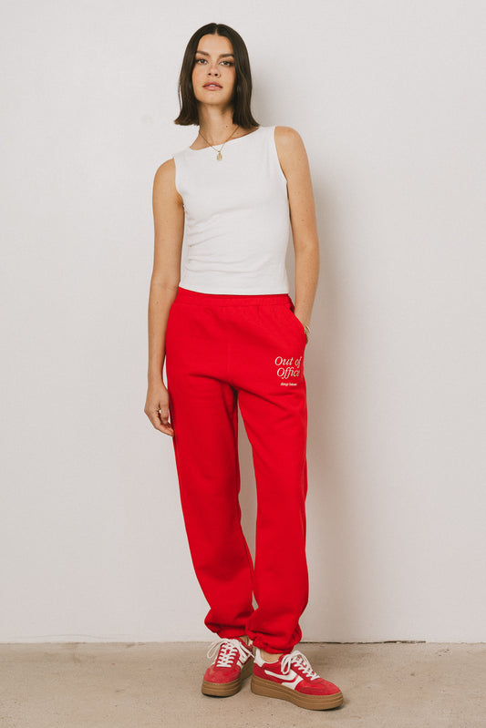 Out Of Office Sweatpants in Red