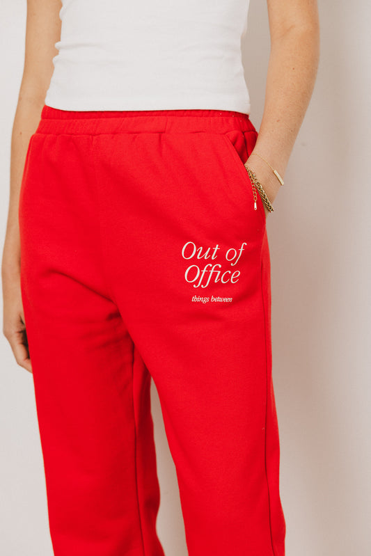 Out Of Office Sweatpants in Red