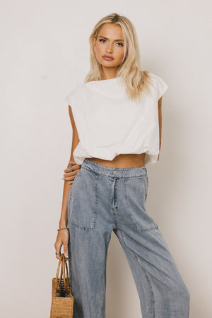 Rich Bubble Top in White