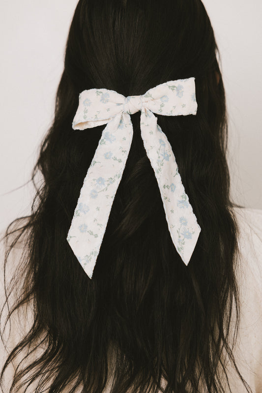 Callan Floral Bow in Blue