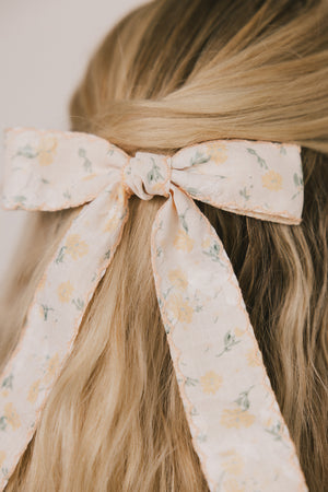 Callan Floral Bow in Yellow