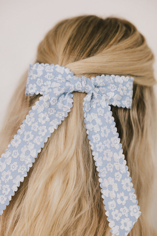 Ester Floral Bow in Blue